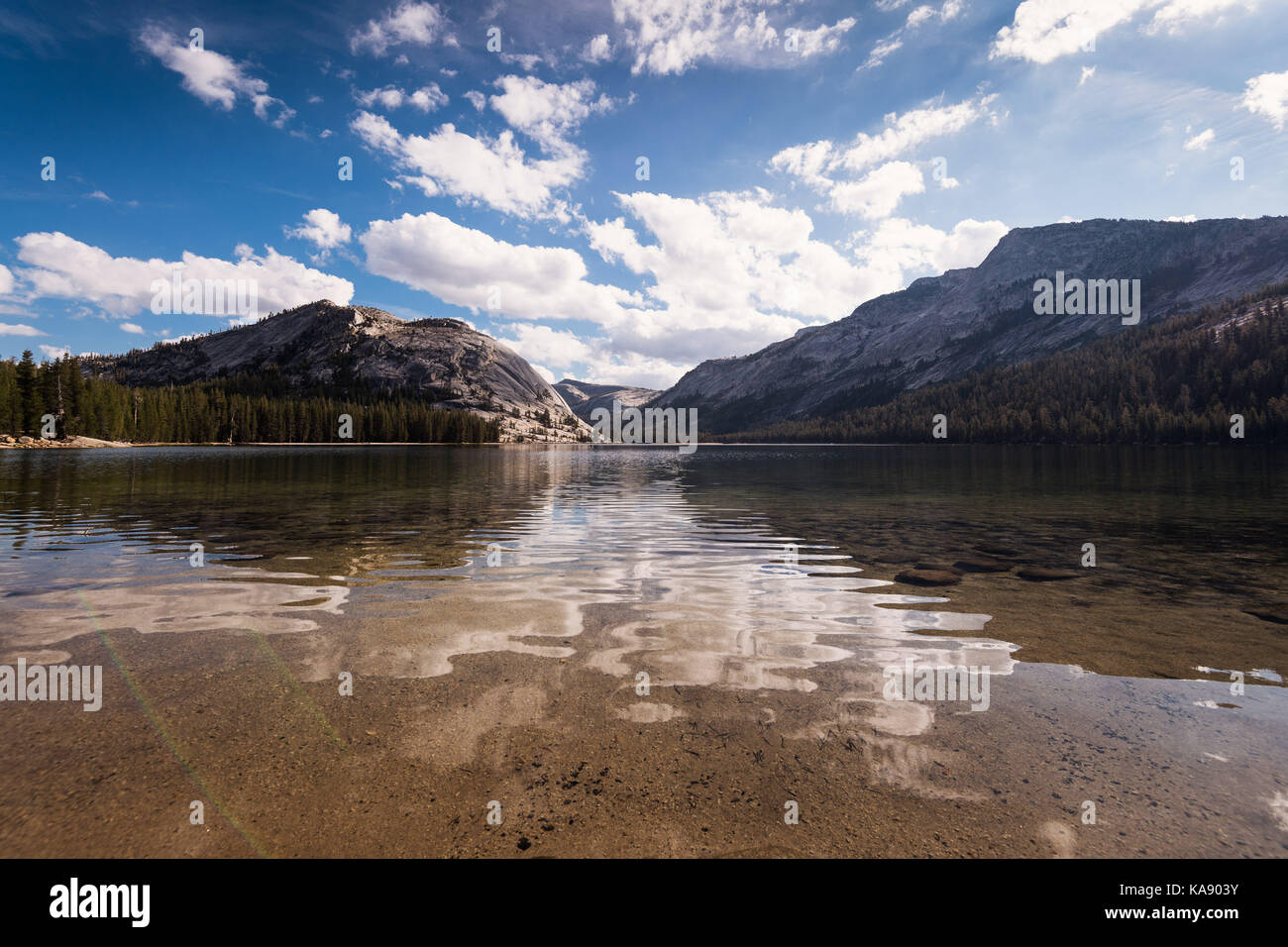 Lago Tenaya, Yosemite National Park, California, Stati Uniti d'America Foto Stock