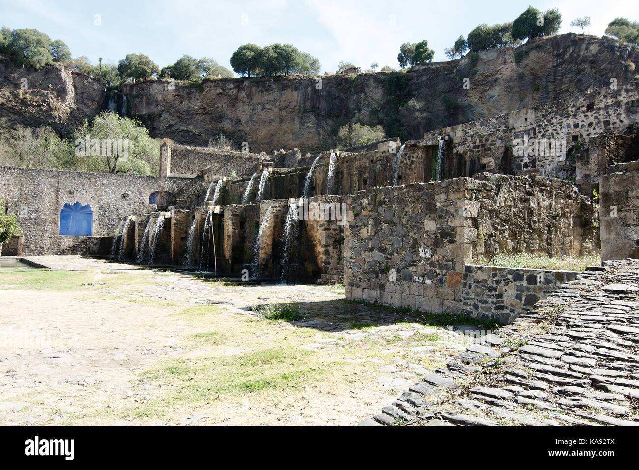 Huasca de Ocampo, Hidalgo, Messico - 2016: Santa María Regla Hacienda, un'ex Hacienda mineraria ora trasformata in hotel. Foto Stock