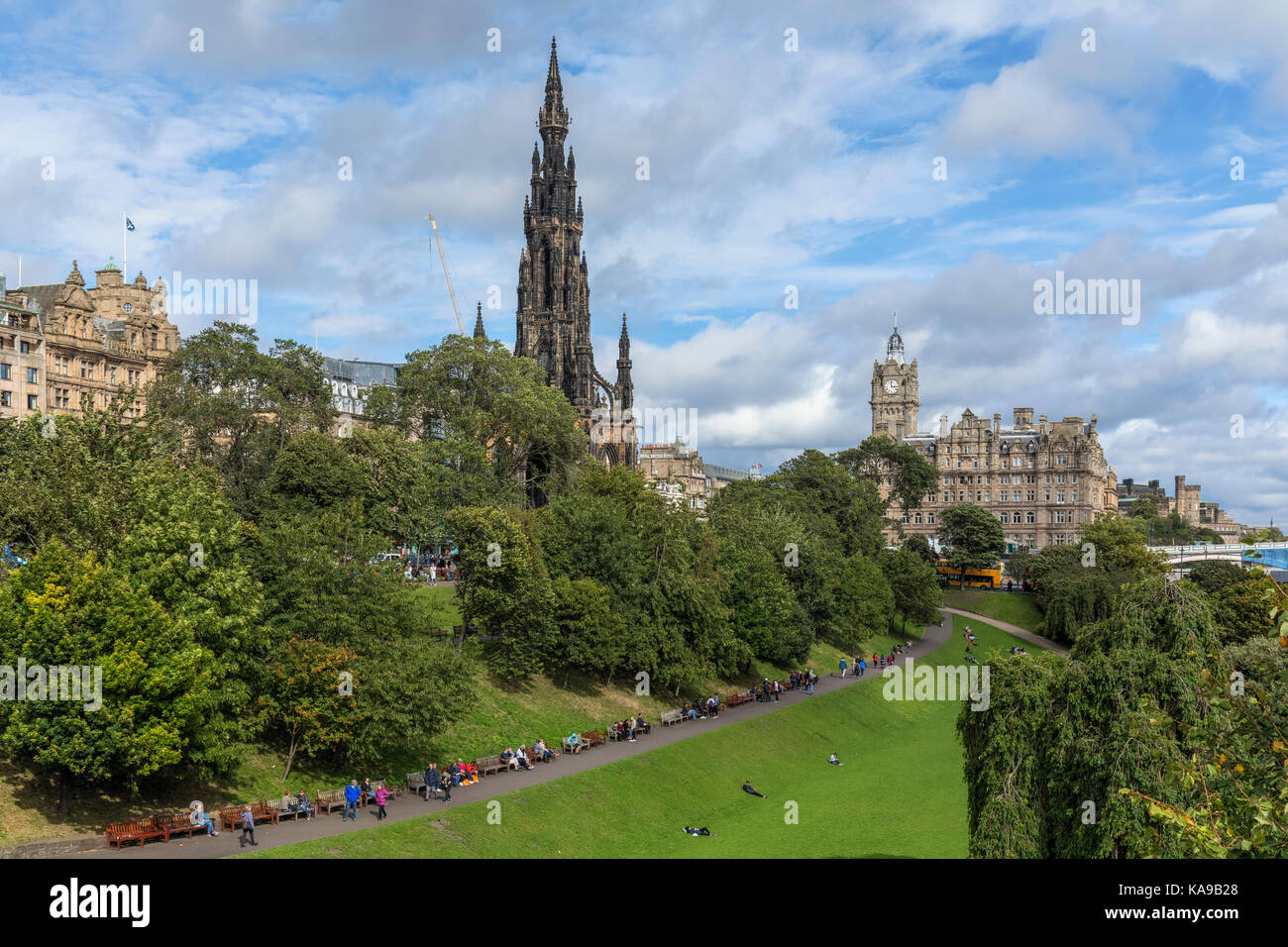 Edimburgo, Scott Monument, Lothian, Scozia, Regno Unito Foto Stock