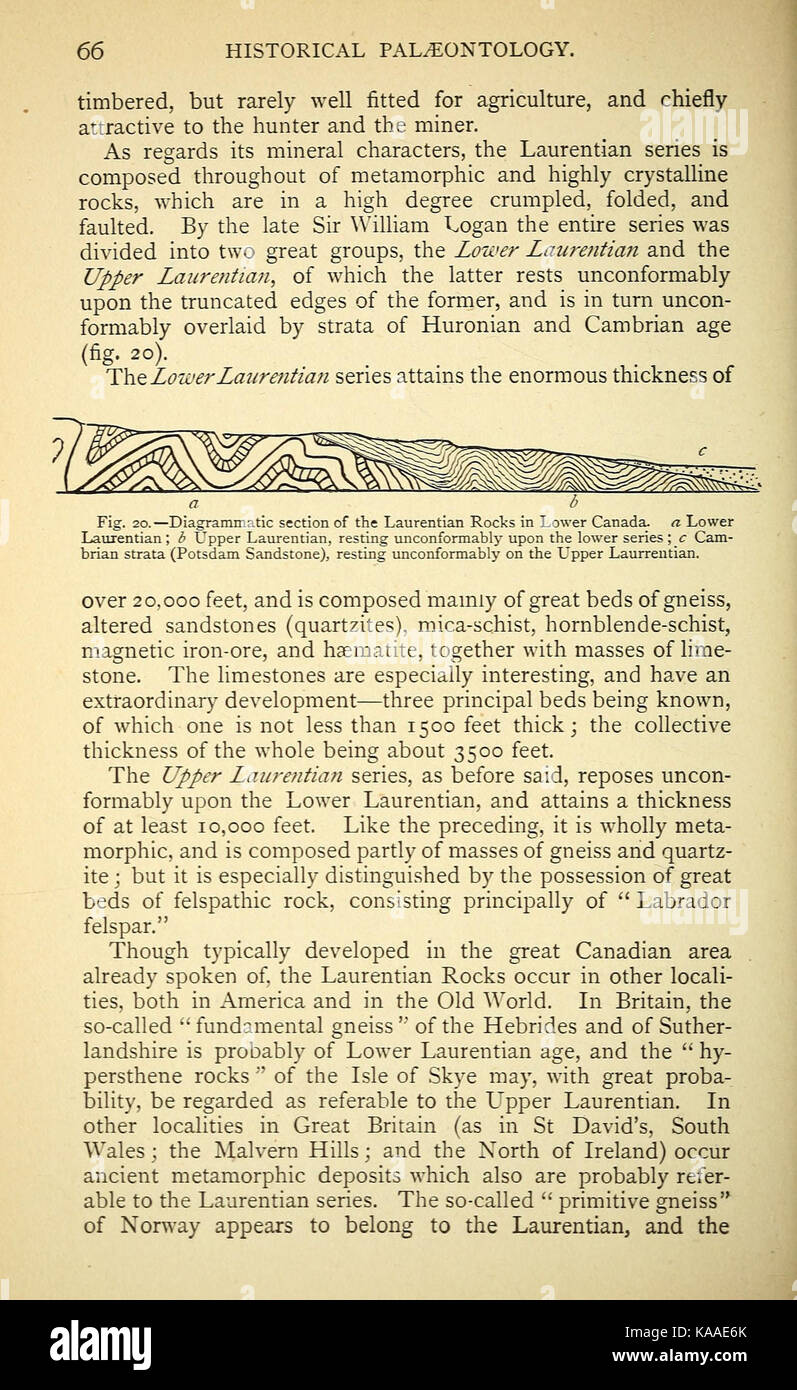 La vita antica storia della terra (pagina 66) BHL40460239 Foto Stock