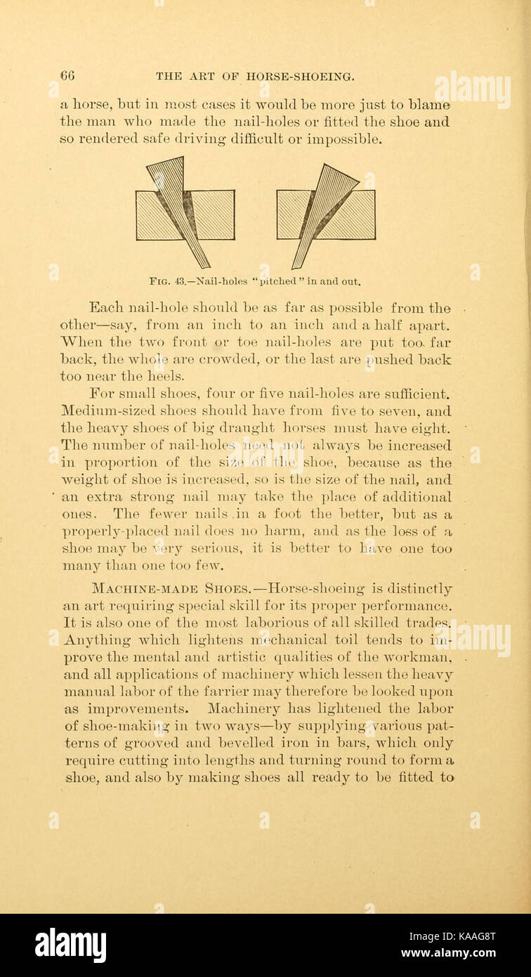 L'arte della ferratura di cavalli (pagina 66) BHL21130580 Foto Stock