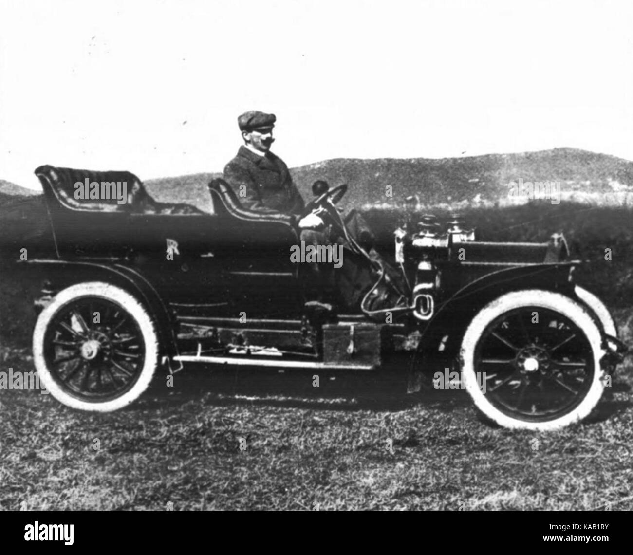 Rolls Royce vettura pilotata da Northey a 1905 Isle of Man TT Foto Stock