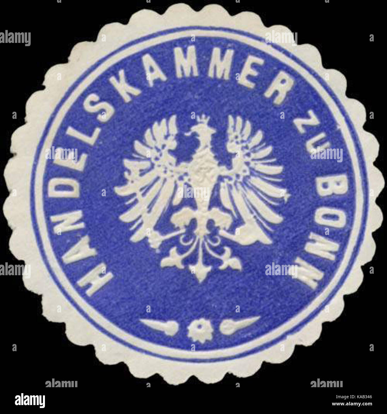 Siegelmarke Handelskammer Bonn Foto Stock