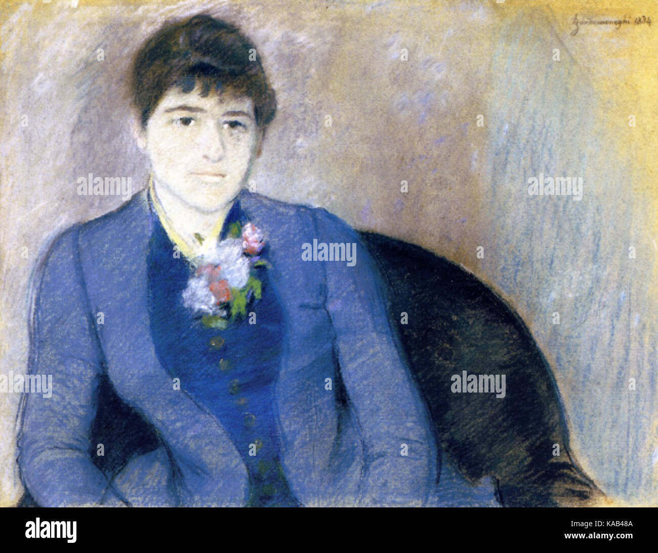 La giacca blu da Federico Zandomeneghi Foto Stock