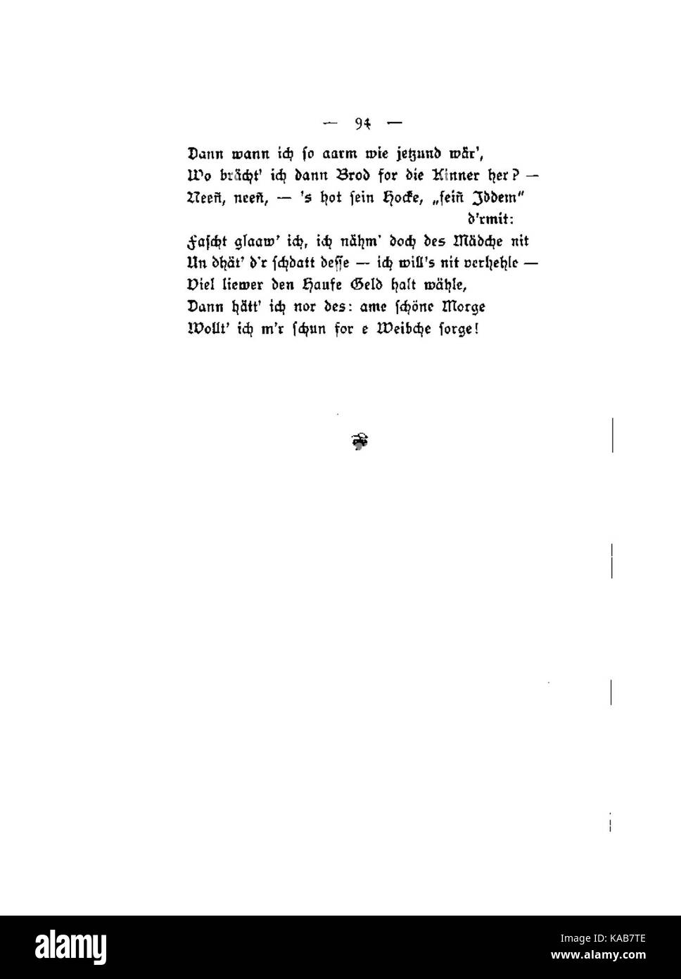 Schnoke Schbuhze onu 094 Foto Stock