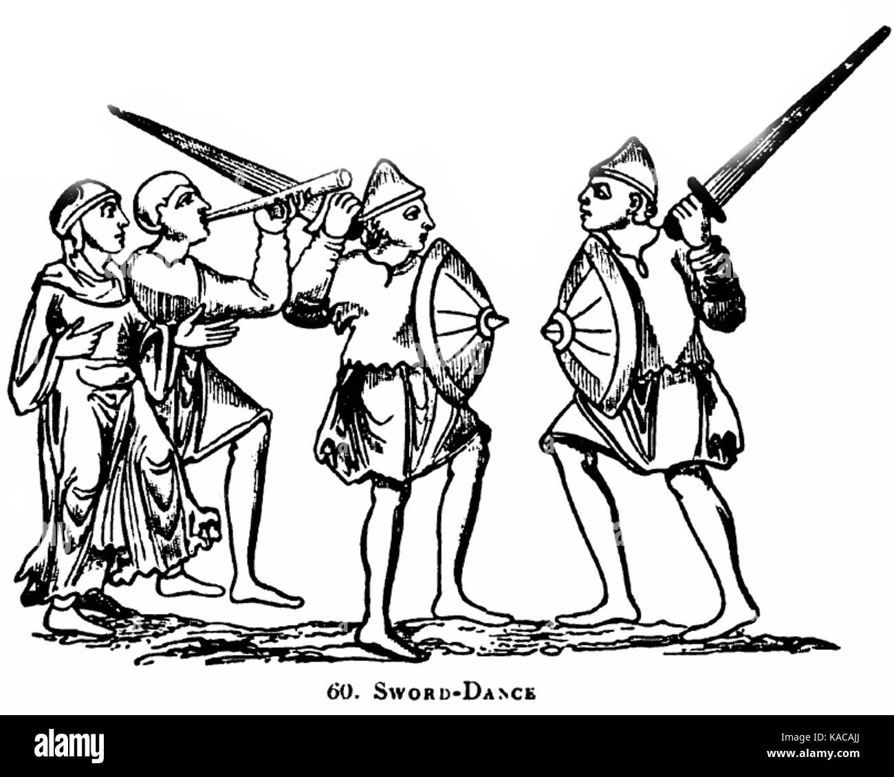 Ballo di spada (Joseph Strutt) Foto Stock