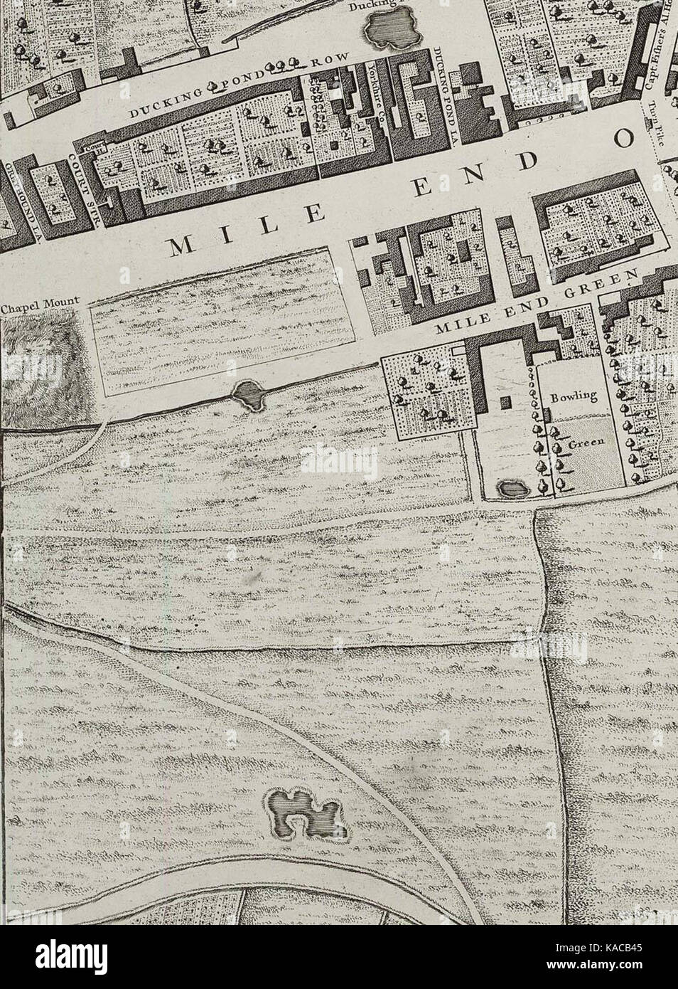 Rocque Mappa di Londra 1746 065 Foto Stock