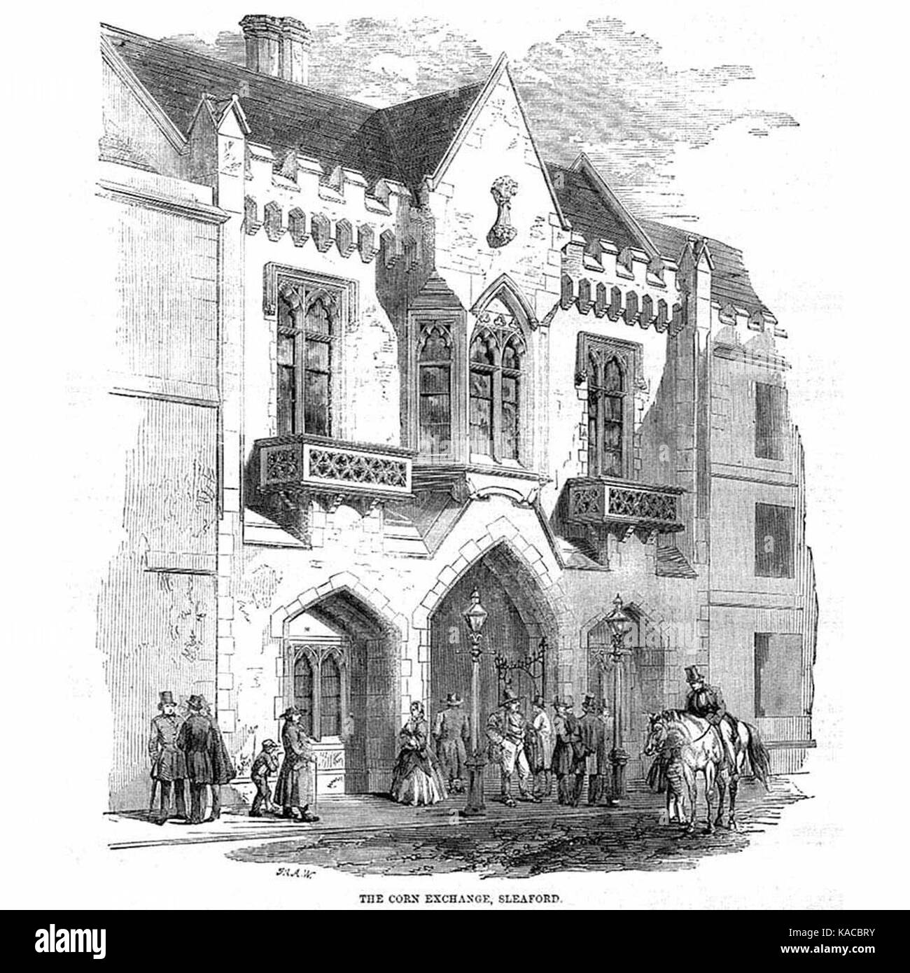 Sleaford Corn Exchange 1859 Foto Stock