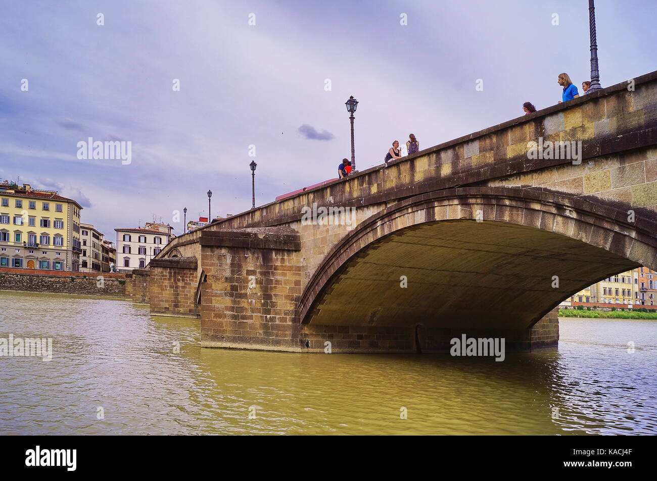 Carraia bridge Firenze Italia Foto Stock