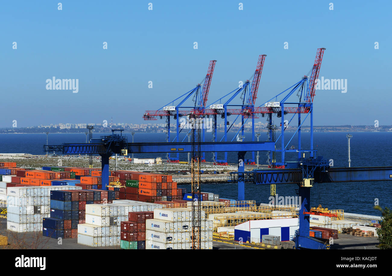 Il porto di Odessa. Foto Stock