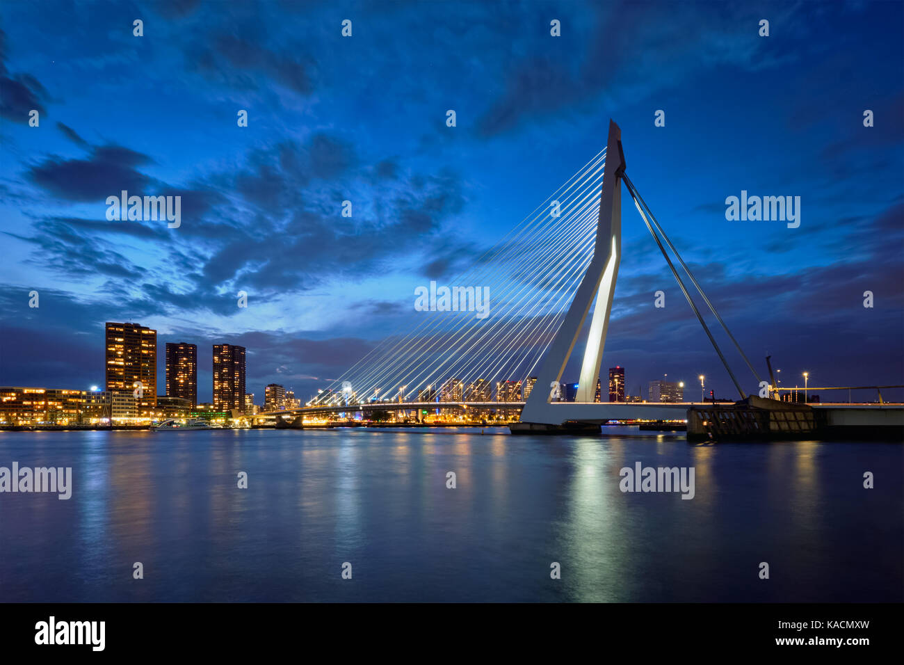 Ponte Erasmus di Rotterdam Paesi Bassi Foto Stock