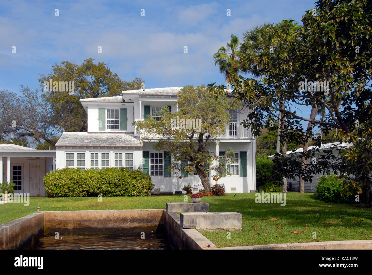 Riverside dwelling, Fort Lauderdale, Florida, Stati Uniti Foto Stock