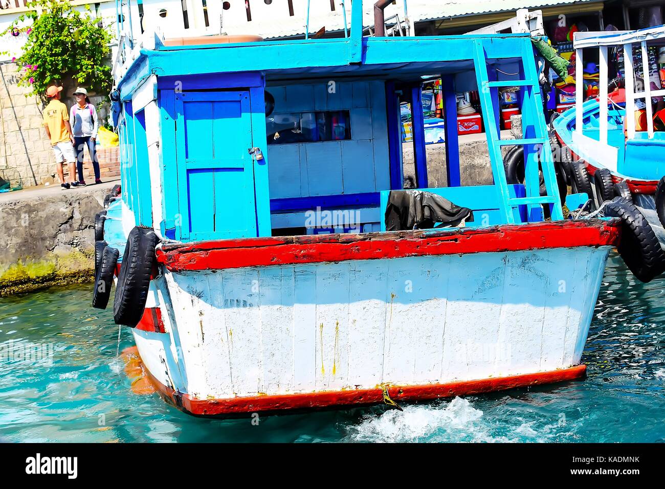 Barche da pesca in marina a NHA TRANG, Vietnam Foto Stock