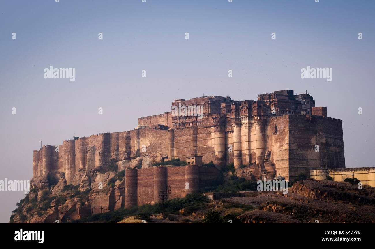 Jodhpur, India - circa novembre 2016: Forte Mehrangarh in jodphur Foto Stock