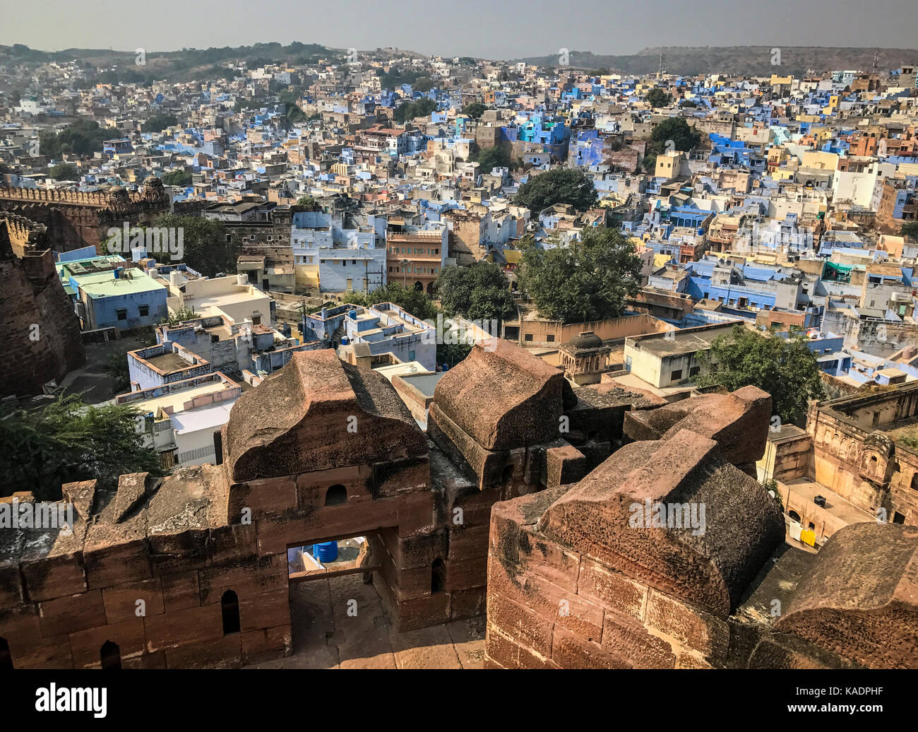 Jodhpur, India - circa novembre 2016: vista panoramica di jodhpur dal forte mehrangarh Foto Stock