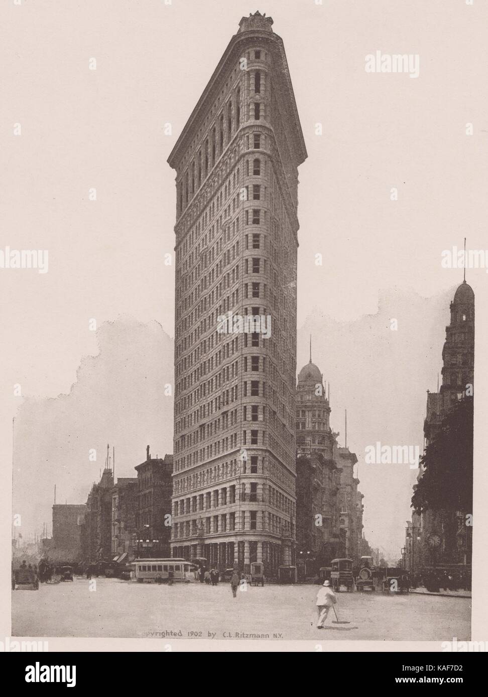 Flatiron Building Broadway, Fifth Avenue e XXIII SAN Foto Stock