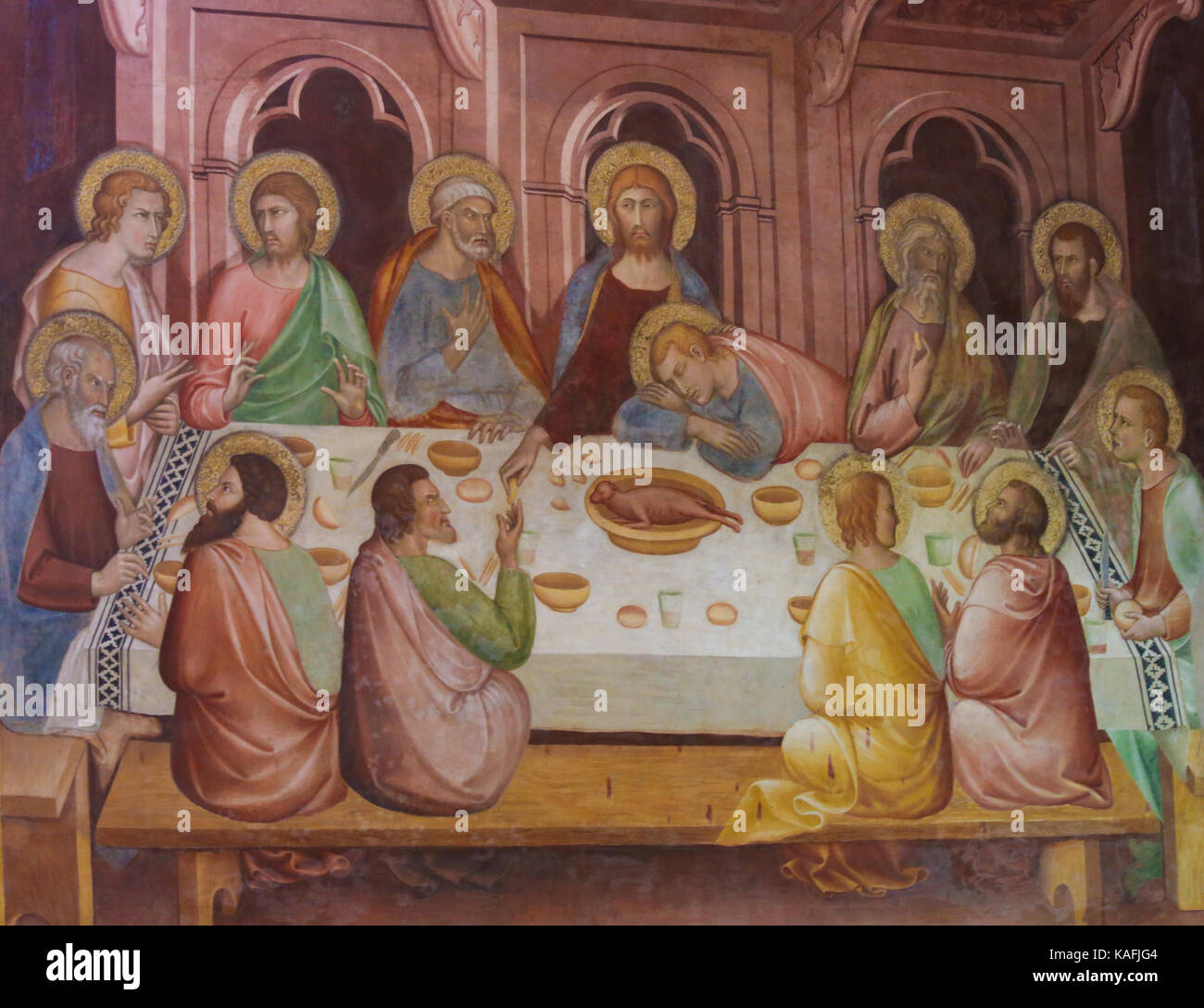 Gesù Appare Agli Apostoli Nel Cenacolo Renaissance affresco raffigurante Gesù e gli Apostoli nel cenacolo
