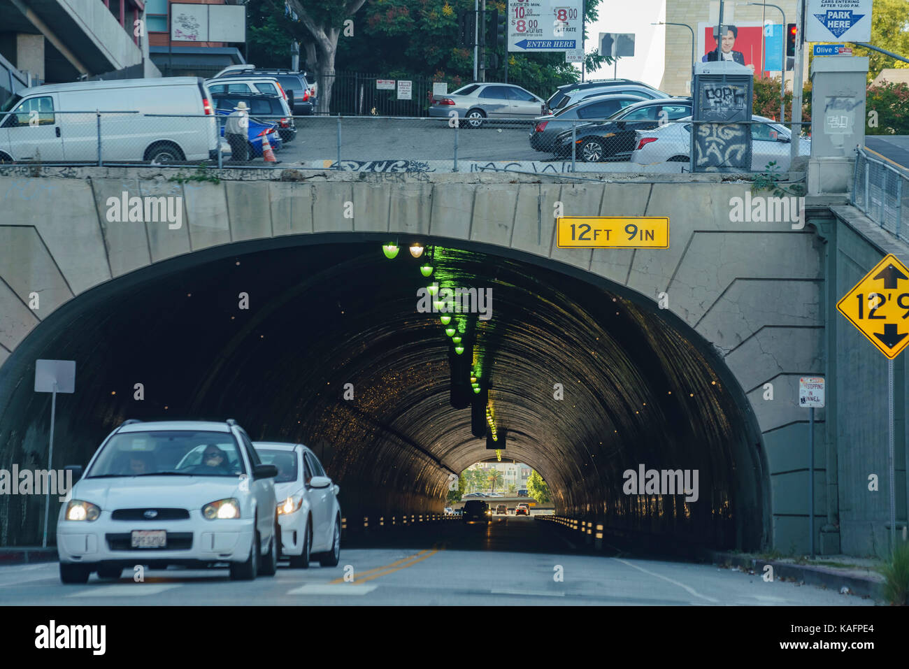 Los Angeles, sep 24: il tunnel della seconda strada il Sep 24, 2017 a Los Angeles, california, Stati Uniti Foto Stock