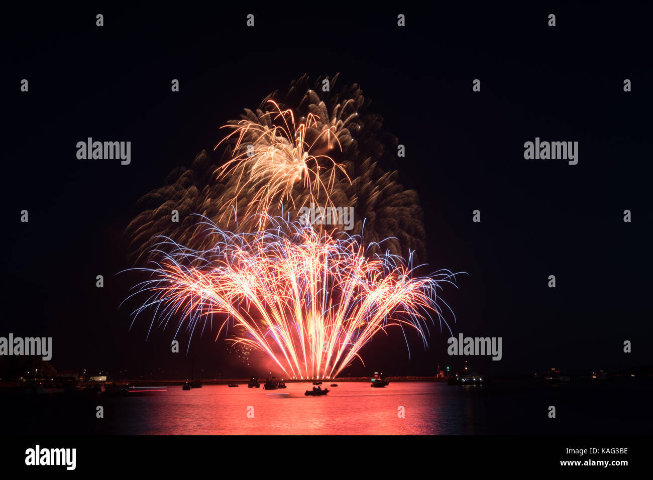 Fuochi d'artificio dal 2017 british fuochi d' artificio campionati, Plymouth. Foto Stock