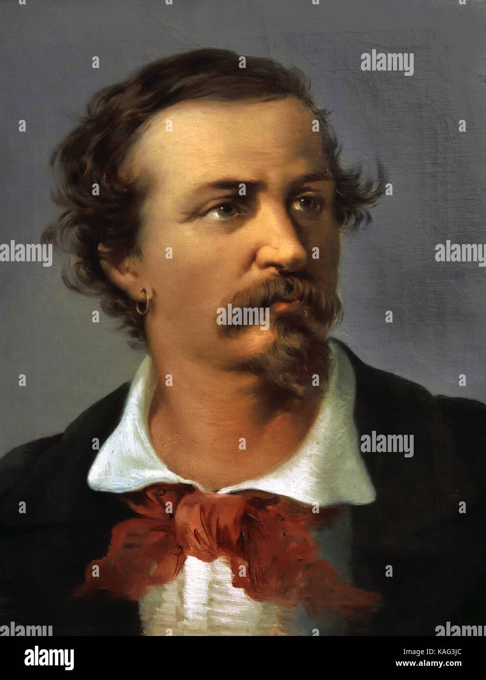 Angelo Brunetti Ciceruacchio 1800 - 1849 patriota italiano combattente per la seconda Repubblica romana il cui calo è fuggito con Giuseppe Garibaldi per raggiungere Venezia. Foto Stock