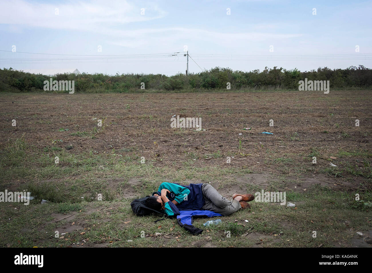Europa, serbia, sid, settembre 2017 : dopo la grande ondata di immigrati negli ultimi anni, la drammatica situazione dei migranti bloccati in Serbia non ha fine Foto Stock
