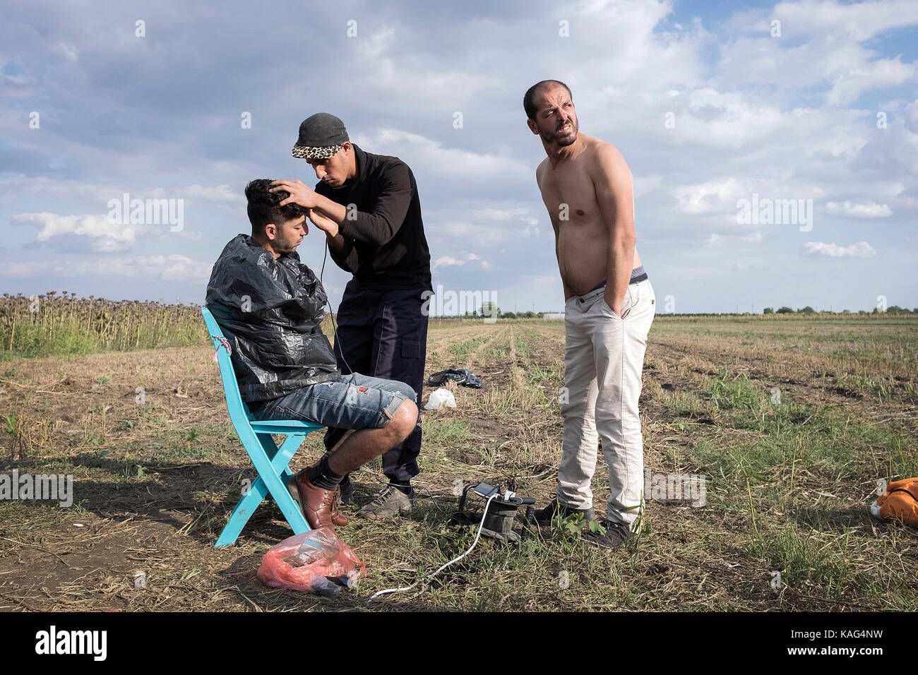 Europa, serbia, sid, settembre 2017 : dopo la grande ondata di immigrati negli ultimi anni, la drammatica situazione dei migranti bloccati in Serbia non ha fine Foto Stock