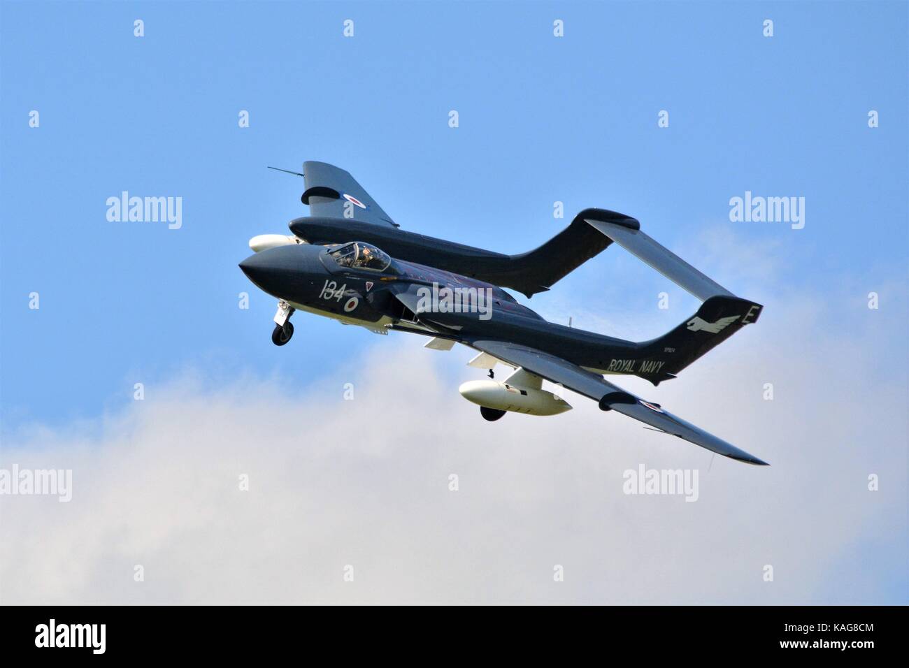 Seavixen battenti a duxford royal navy fighter Foto Stock