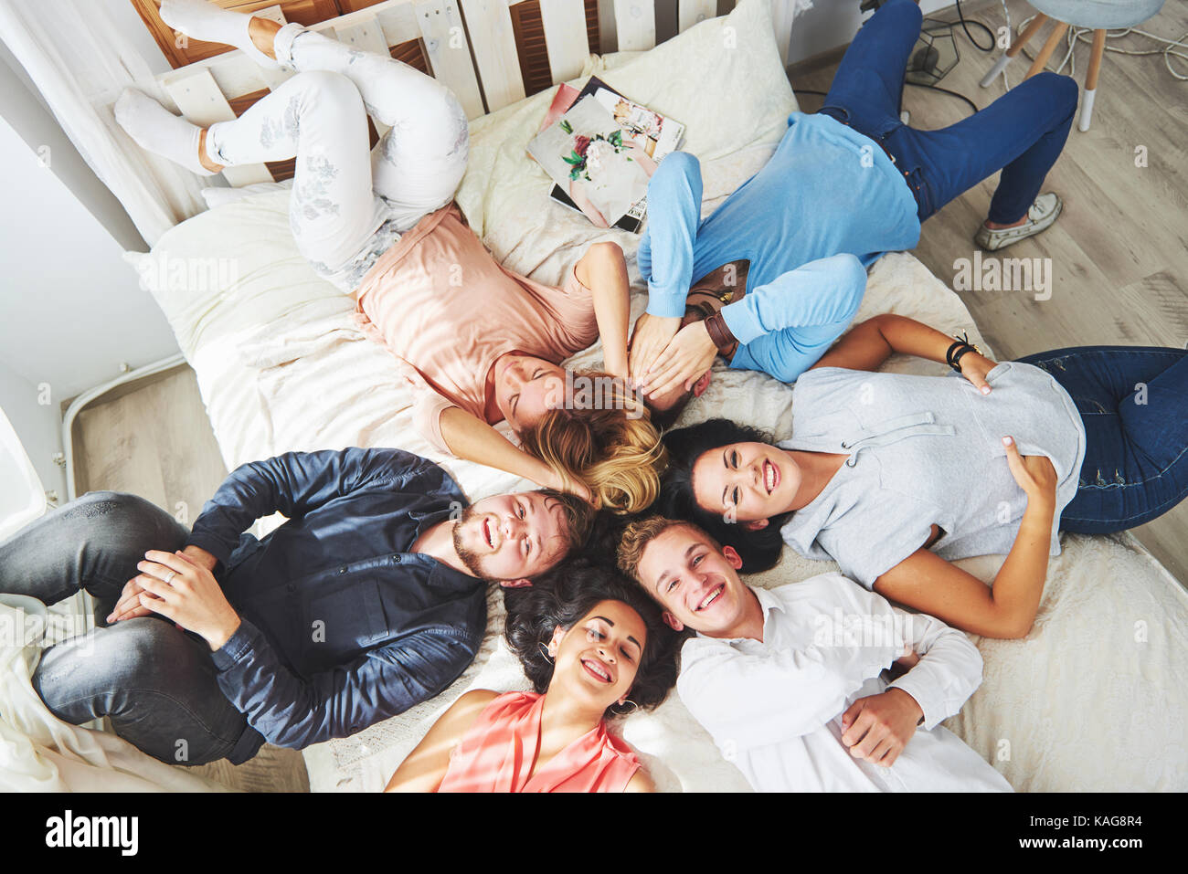 Gruppo di diverse persone multietnica concetto del lavoro di squadra Foto Stock