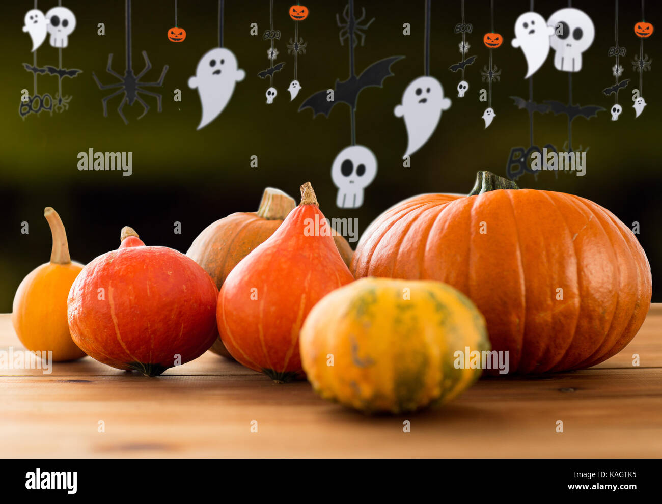 Zucche e Festa di halloween ghirlanda Foto Stock