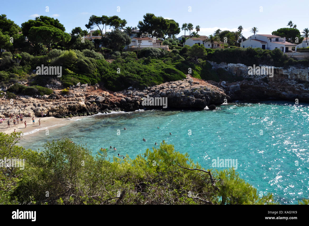 Cala anguila su maiorca isole baleari in Spagna Foto Stock