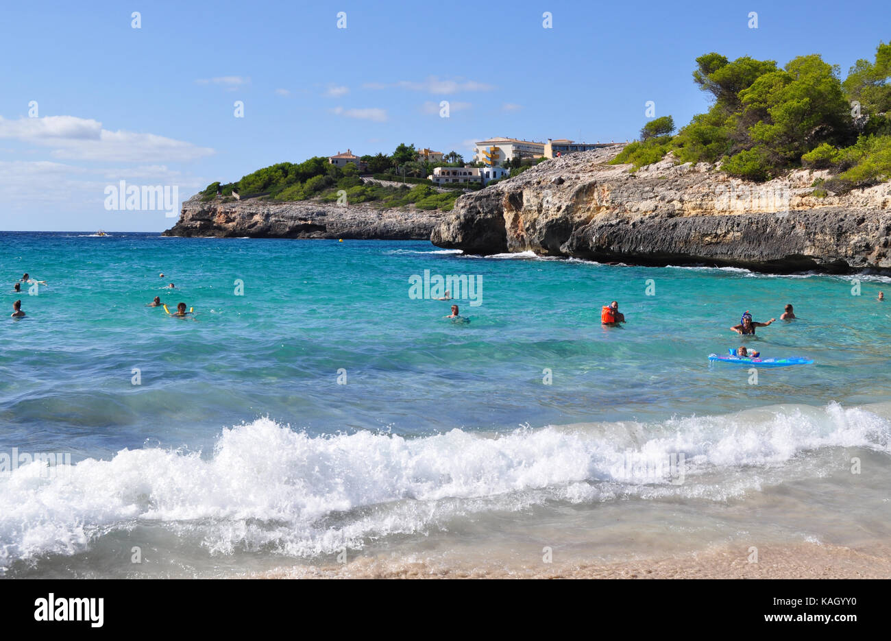 Cala anguila su maiorca isole baleari in Spagna Foto Stock