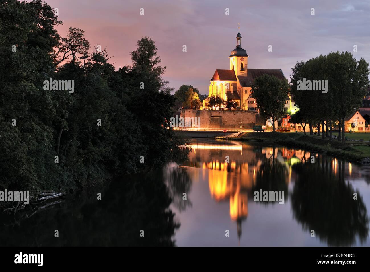 Regiswindis Chiesa, Lauffen am Neckar, Baden-Württemberg, Germania Foto Stock