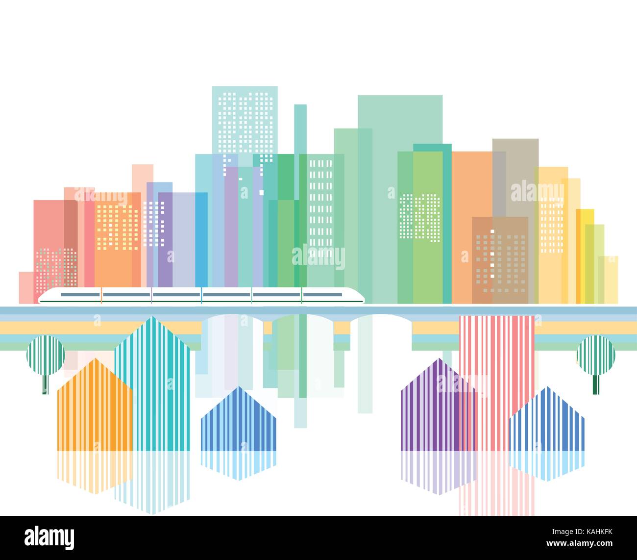 Grafica astratta cityscape illustrazione Illustrazione Vettoriale