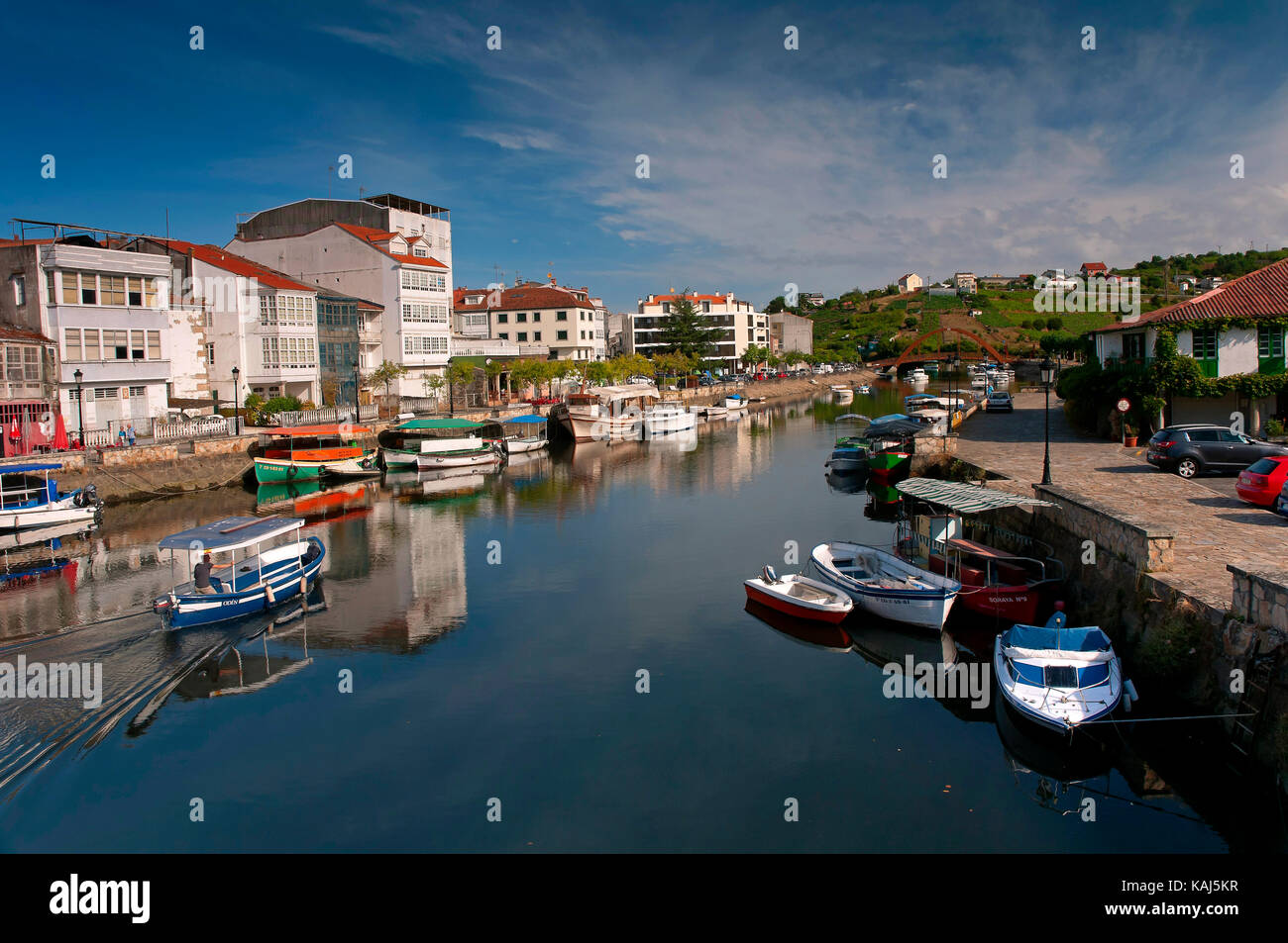 Fiume Mandeo, Betanzos, provincia di la Coruna, Regione Galizia, Spagna, Europa Foto Stock