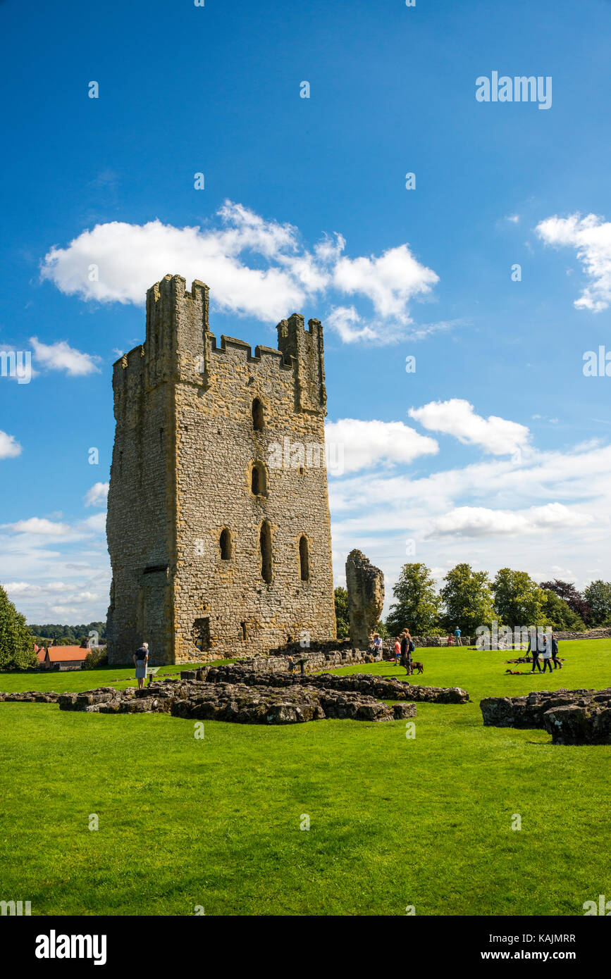 Castello di Helmsley, Helmsley, North Yorkshire Foto Stock