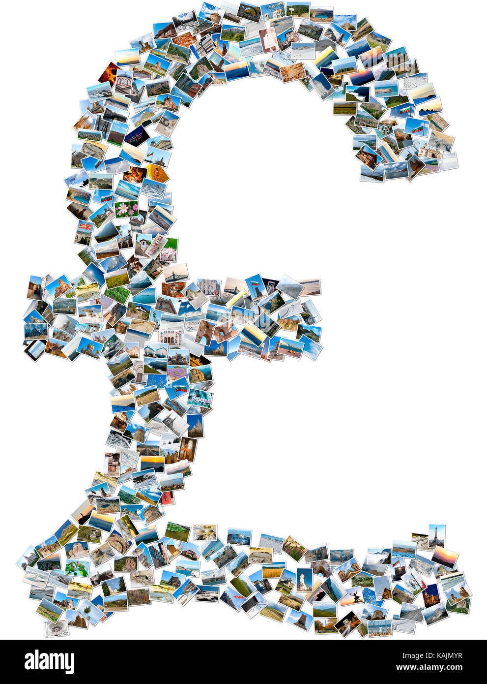 Valuta britannica simbolo - il simbolo cancelletto isolato su bianco Foto Stock