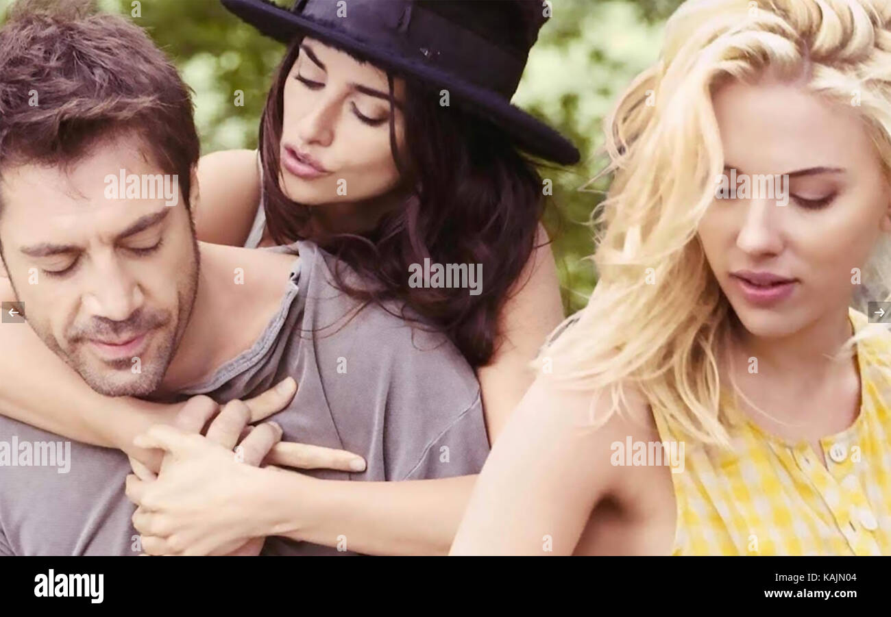 Vicky CRISTINA BARCELONA 2008 MGM film con da sinistra: Javier Bardem, Penelope Cruz, Scarlett Johansson Foto Stock