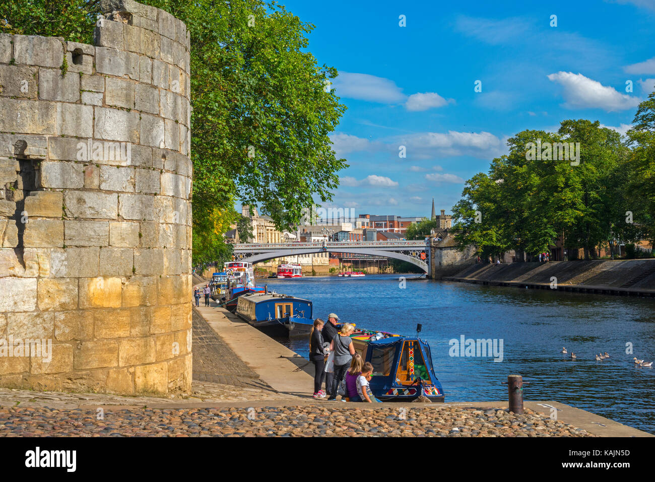 Fiume ouse e ponte lendal, York Foto Stock