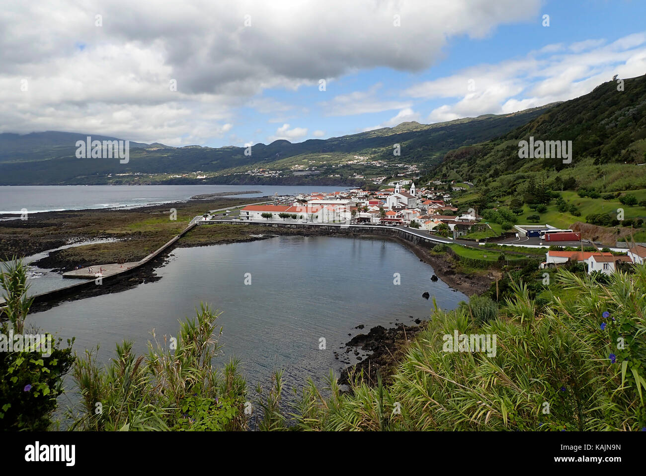 Bay Lages do Pico Isola Azzorre Portogallo Europa Foto Stock