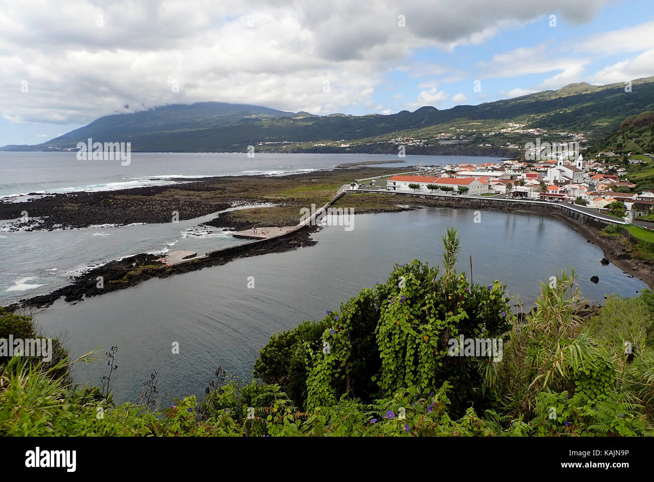 Bay Lages do Pico Isola Azzorre Portogallo Europa Foto Stock