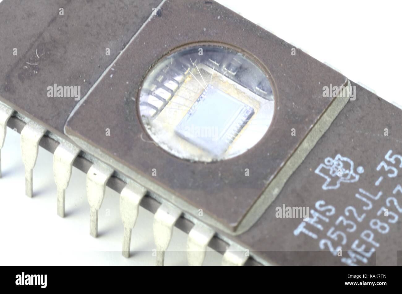 Macro shot di eprom chip di silicio Foto Stock