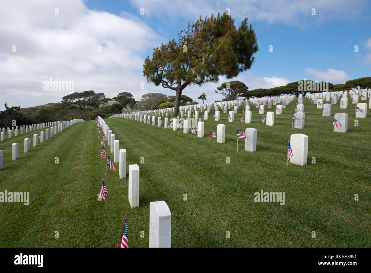 Fort Rosecrans Cimitero Nazionale, San Diego, California, Stati Uniti d'America Foto Stock