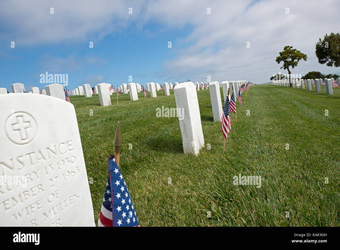 Fort Rosecrans Cimitero Nazionale, San Diego, California, Stati Uniti d'America Foto Stock