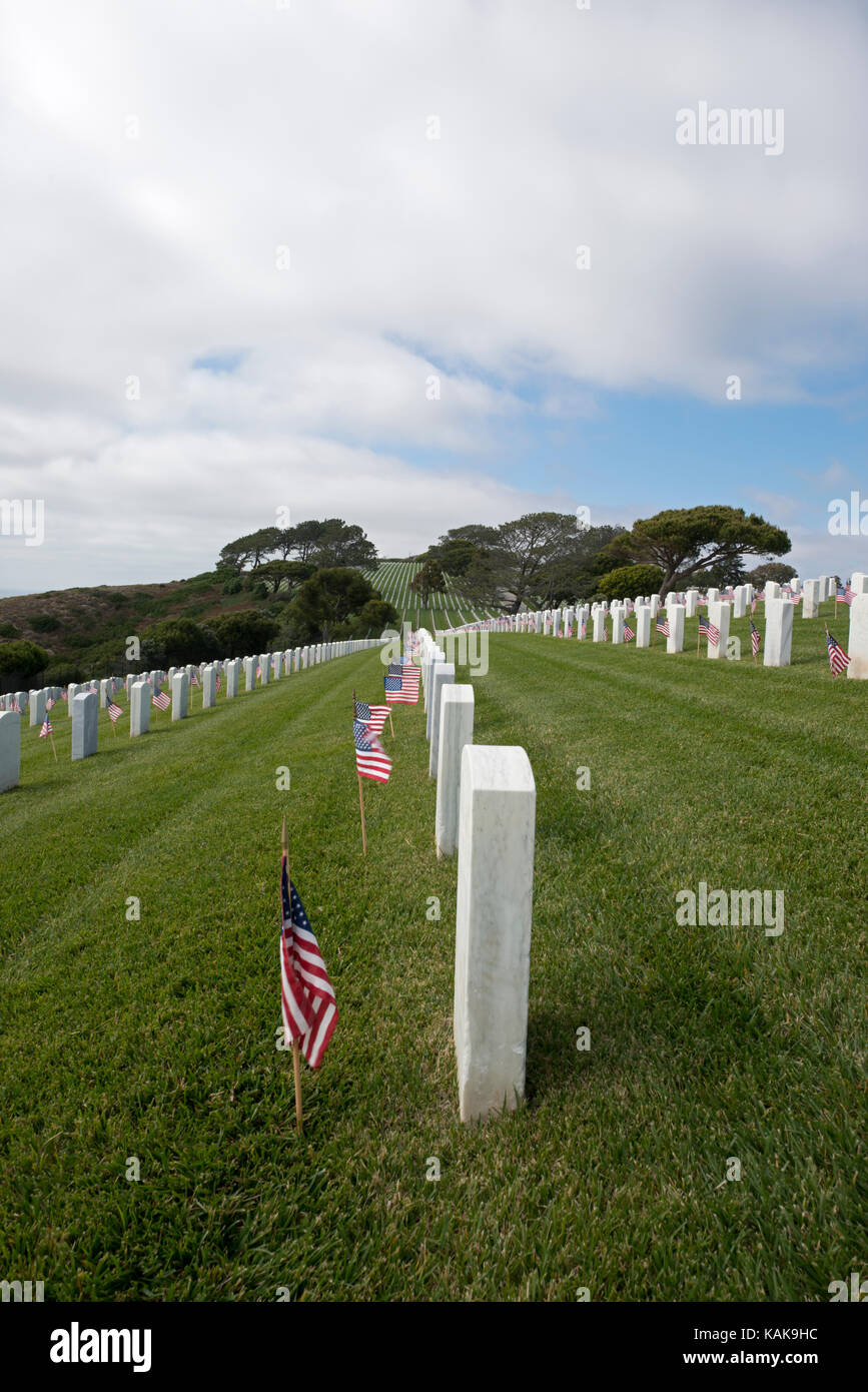 Fort Rosecrans Cimitero Nazionale, San Diego, California, Stati Uniti d'America Foto Stock