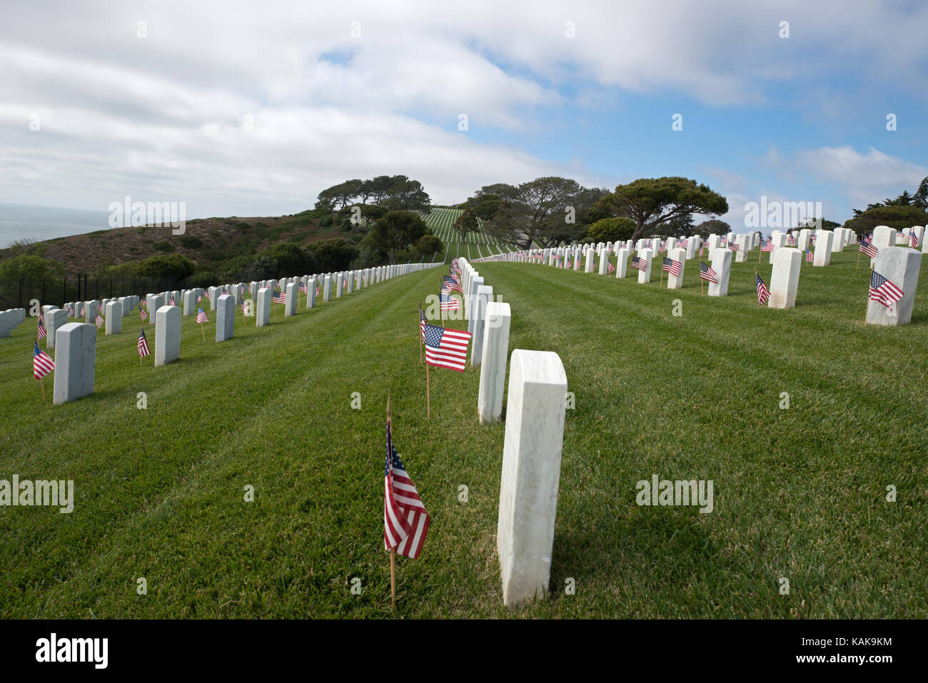 Fort Rosecrans Cimitero Nazionale, San Diego, California, Stati Uniti d'America Foto Stock