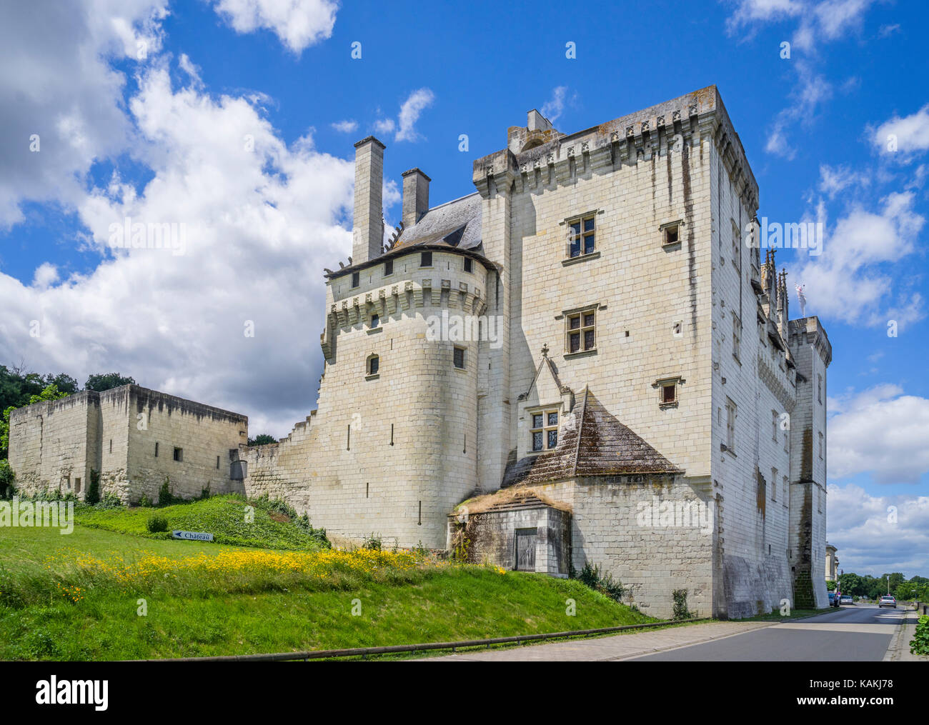 Francia Pays de la Loire, Maine-et-Loire department, Montsoreau, vista di stile rinascimentale castello Château de Montsoreau Foto Stock