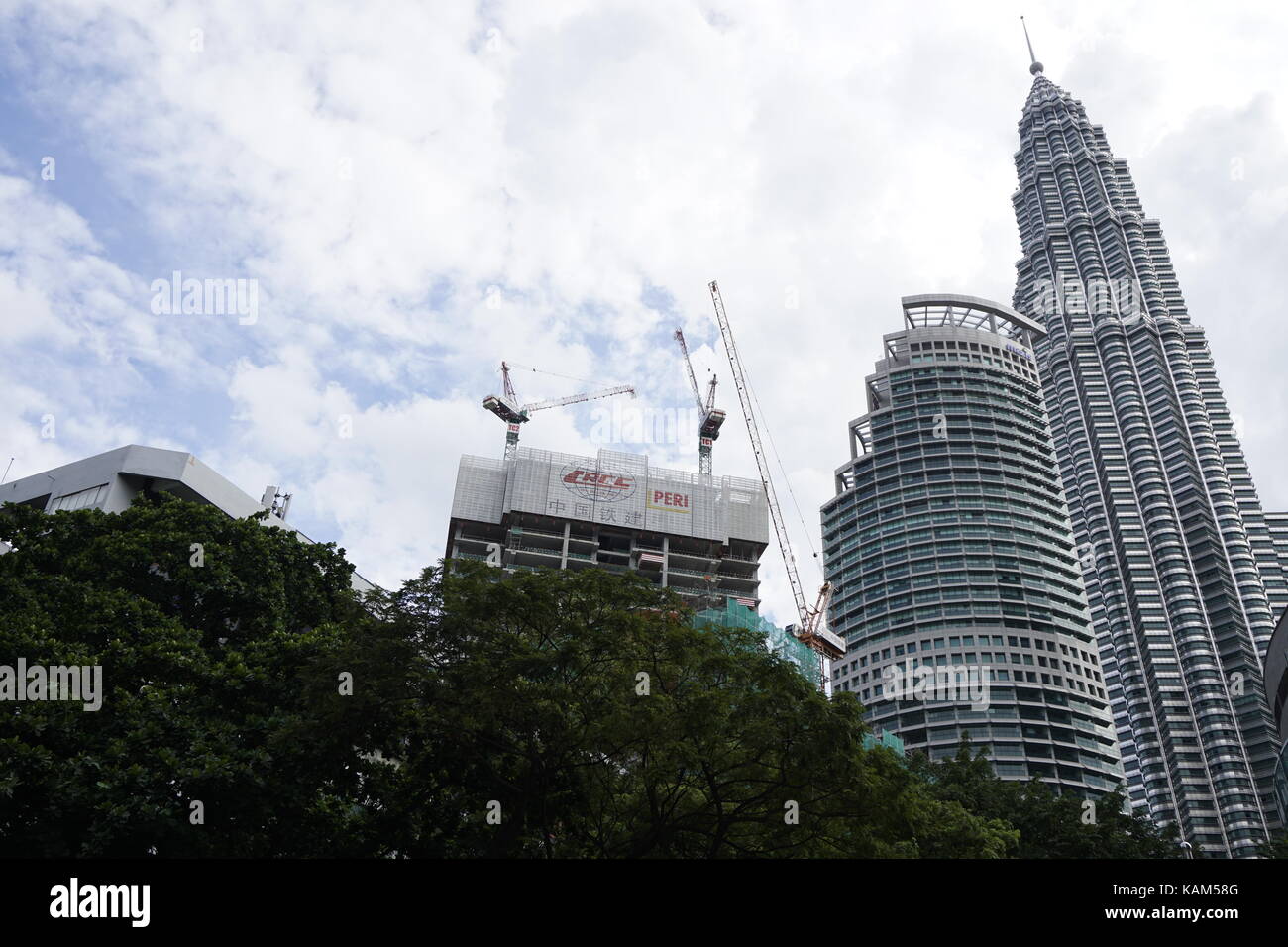 Edificio a Kuala Lumpur in costruzione da cinesi società di costruzioni Foto Stock