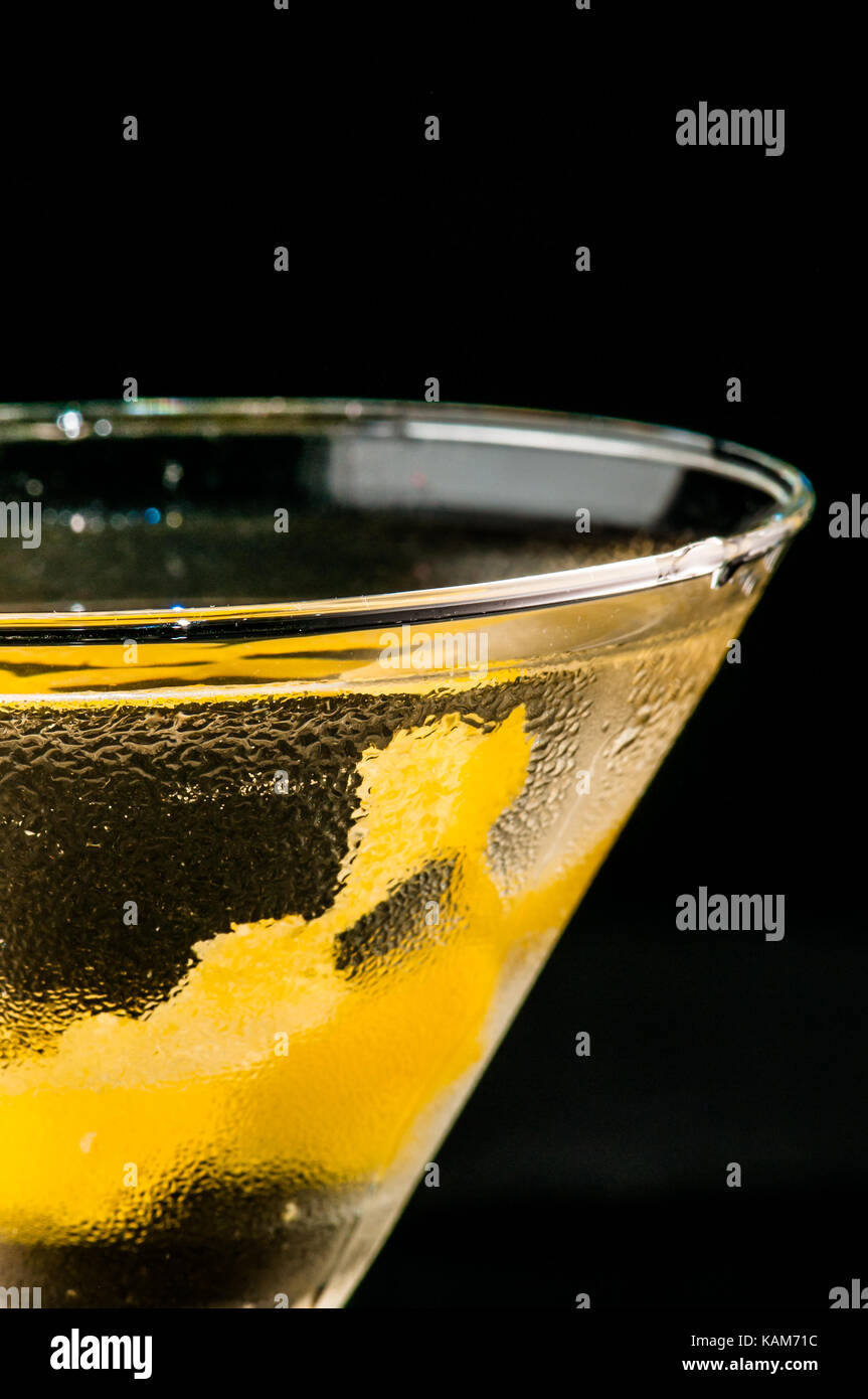 Close up dettagli astratta di un vesper martini Foto Stock