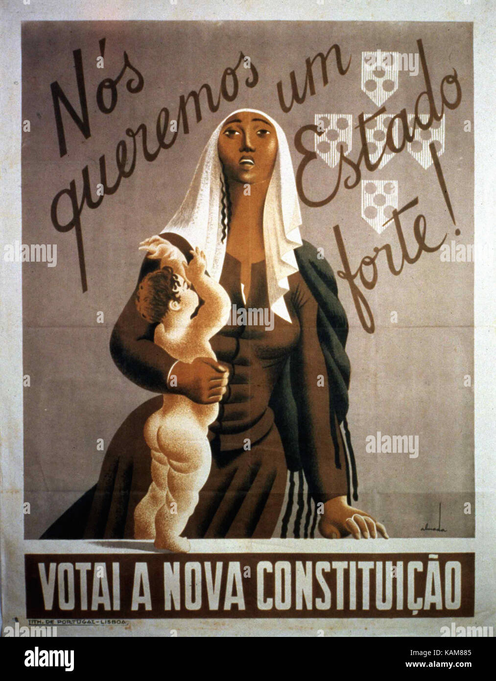 Portoghese poster di propaganda - do Estado Novo - 1930-1940 Foto Stock