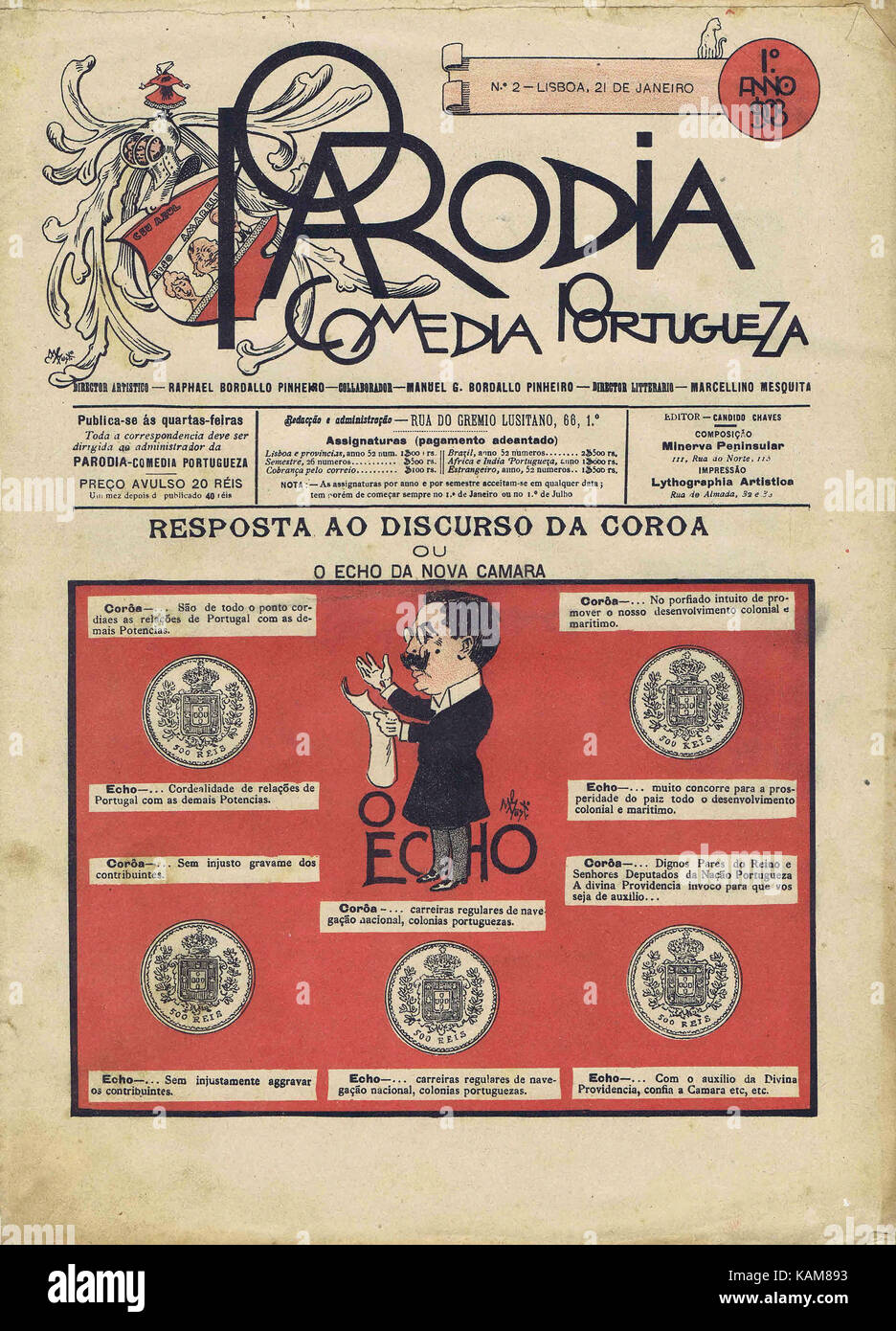 Rafael Bordallo Pinheiro - Parodia - 1903 Foto Stock